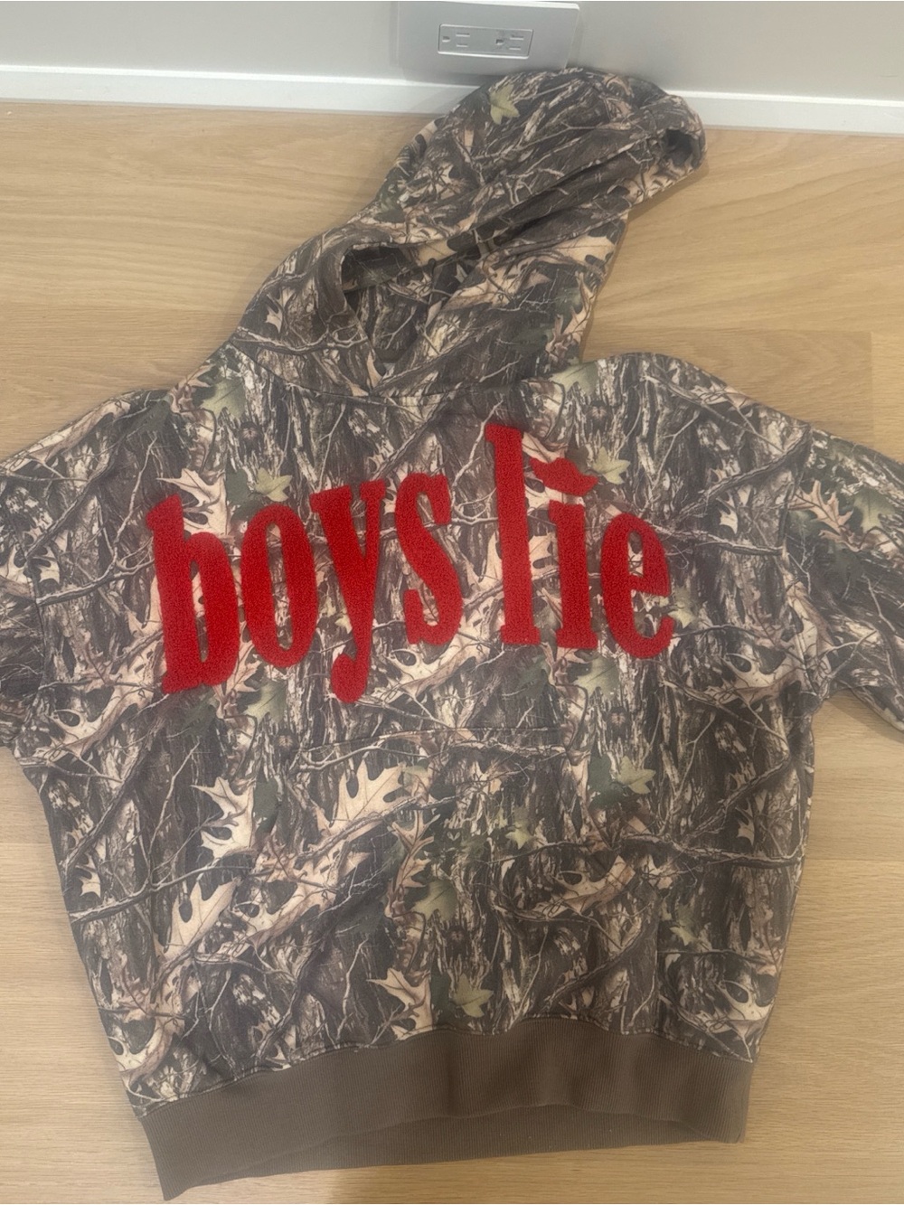 Boys Lie Camouflage Pullover Hoodie with Red Logo sold out online !!! Limited ed